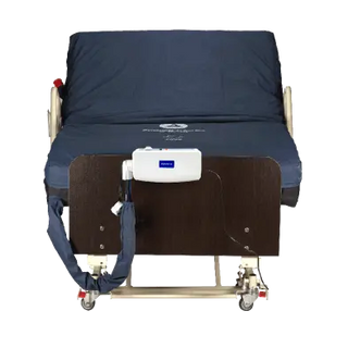 Medical bed Dynarex DynaRest Airfloat 100 Air Mattress with Pump, 350/400 Ib attached equipment on a white background