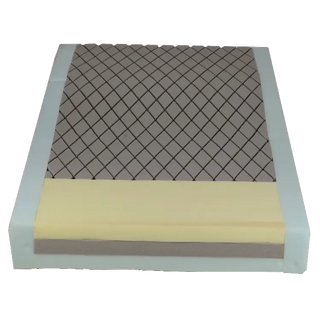 Dynarex DynaRest Deluxe Tri-Layer Foam Mattress Three-layered foam pad with grid pattern on a white background