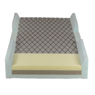 Dynarex DynaRest Deluxe Tri-Layer Foam Mattress Pet ramp with checkered pattern on top and solid color on sides