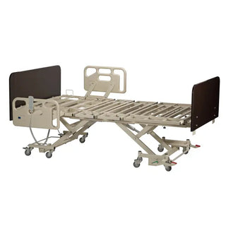 Dynarex LTC Full Electric Low Bariatric Bed, 5 Function, 9" - 24.9" Height, 80" - 88" L
