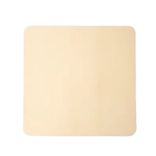 Beige square Dynarex SiliGentle AG-Silicone Foam Dressing 3083 on a white background