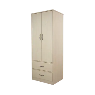 Dynarex The Glenshaw Collection Two Door - Two Drawer Wardrobe with two doors and two drawers on a white background