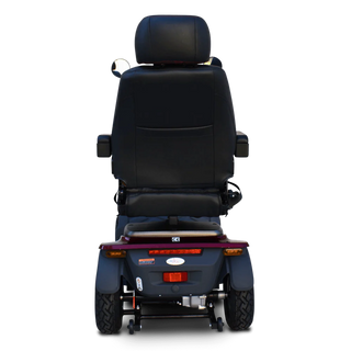 Black electric wheelchair on a white background