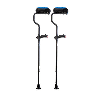 Ergoactives A037 Ergobaum Dual-NE Black Adult Underarm Crutch, Folding