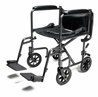 Everest & Jennings® EJ795-1 Steel Transport Chair, Silver Vein Finish