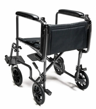 Everest & Jennings® EJ795-1 Steel Transport Chair, Silver Vein Finish