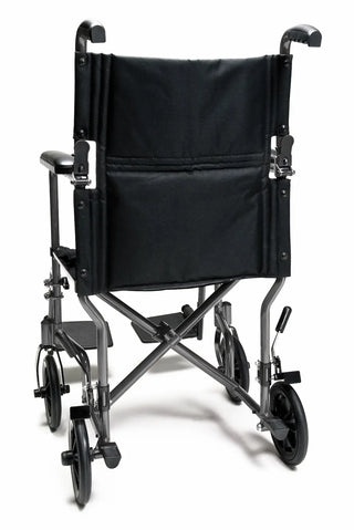 Everest & Jennings® EJ795-1 Steel Transport Chair, Silver Vein Finish