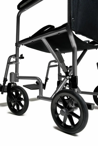 Everest & Jennings® EJ795-1 Steel Transport Chair, Silver Vein Finish