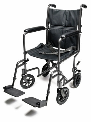 Everest & Jennings® EJ795-1 Steel Transport Chair, Silver Vein Finish