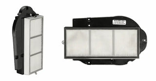 Excel Dryer 40525 Electrostatic HEPA Filter Retrofit Kit featuring a high efficiency HEPA filter,stainless steel mesh pre-filter,and adapter components designed to upgrade XLERATOR and XLERATOReco hand dryers with advanced air filtration.
