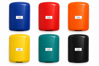 TA-SP-H ThinAir HEPA hand dryer with custom special paint finish, touchless sensor activation, surface-mounted installation, and commercial restroom application.