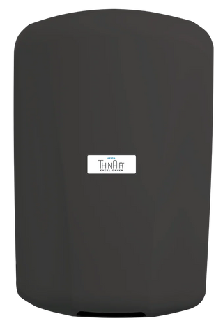 TA-GR-H ThinAir HEPA hand dryer with graphite textured paint cover, touchless sensor activation, ADA-compliant profile, and commercial restroom design.