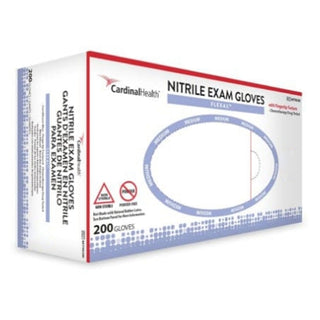 FLEXAL™ 780470_CS, Nitrile Exam Glove, Small, Standard Cuff, Textured Fingertips, Blue on a white background