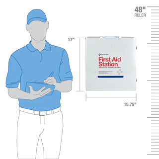 First Aid Only 6155 100 Person 3 Shelf Steel Industrial First Aid Cabinet