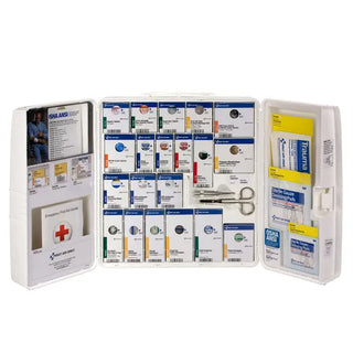 First Aid Only 90608 50 Person Large Plastic SmartCompliance ANSI A+ Cabinet with Meds
