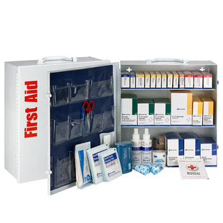 First Aid Only 90790 100 Person 3 Shelf Metal ANSI B+ First Aid Cabinet without Meds