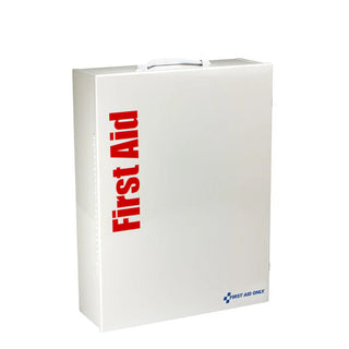 White first aid kit with 'First Aid' text on a white background