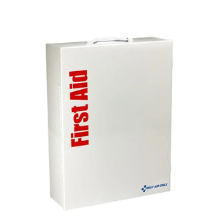 White first aid kit with 'First Aid' text on a white background