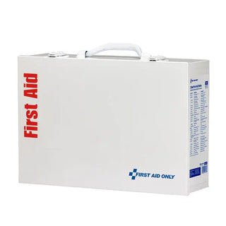 White first aid kit with 'First Aid Only' branding on a white background