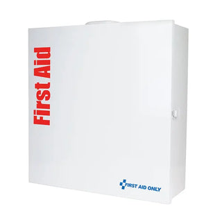 White first aid box with 'First Aid Only' branding on a white background