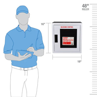FirstAidOnly91536BleedingControlCabinetwithMultipleVictimToteforCaliforniaRegulationAB2260_withoutAlarm