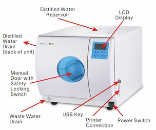 Flight A9004-16+, Clave16+ Autoclave with Compressor - 16L Class S, Non-Vacuum Automatic Sterilizer