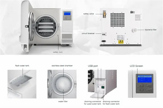 Flight A9006-8+, Clave8+ 8L Class S Autoclave with Printer & Compressor
