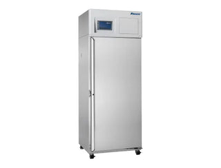 Follet FZR20i-4S Infinitiy Series Upright Freezers with digital display on a white background