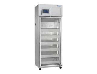 Follett REF25i-4S Series Infinity Full Size Single Door Variable Speed Refrigerator with glass door on a white background