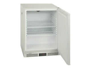 Follett REFADV5-SD Advantage Undercounter Medical-Grade Refrigerator with open door on a white background