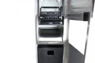 Frost 400-50A recessed stainless steel control roll paper towel dispenser and waste receptacle.
Frost 400-50B semi-recessed stainless steel control roll paper towel dispenser and waste receptacle.
Frost 400-50C surface mounted stainless steel control roll paper towel dispenser and waste receptacle.