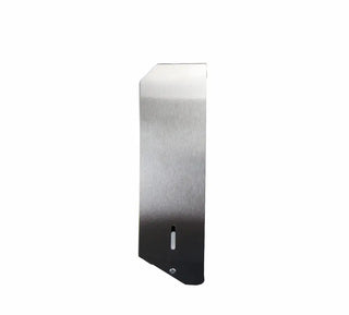 Wall-mounted Frost universal paper towel dispenser with brushed stainless steel front, keyed lock, and slim commercial design.