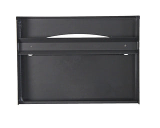 Wall-mounted Frost 199-BLK matte black toilet seat cover dispenser for standard half-fold seat covers in commercial restrooms.