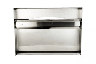 Frost 199-S stainless steel toilet seat cover dispenser with satin brushed finish.
Frost 199-S wall mounted toilet seat cover dispenser for standard half-fold covers.
Commercial stainless steel toilet seat cover dispenser by Frost.
Satin brushed stainless steel toilet seat cover dispenser for public washrooms.
Frost 199-S universal toilet seat cover dispenser with front-loading design.