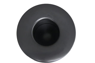 Frost 310 Series lobby waste receptacle available in white powder-coated steel, matte black, and Type 304 brushed stainless steel finishes for commercial facilities.