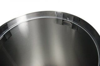 Frost 310-J jumbo architectural stand alone waste receptacle with Type 304 brushed stainless steel construction for high-traffic commercial facilities.