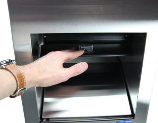 Frost 400-50A recessed stainless steel control roll paper towel dispenser and waste receptacle.
Frost 400-50B semi-recessed stainless steel control roll paper towel dispenser and waste receptacle.
Frost 400-50C surface mounted stainless steel control roll paper towel dispenser and waste receptacle.