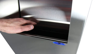 Frost 400-50A recessed stainless steel control roll paper towel dispenser and waste receptacle.
Frost 400-50B semi-recessed stainless steel control roll paper towel dispenser and waste receptacle.
Frost 400-50C surface mounted stainless steel control roll paper towel dispenser and waste receptacle.