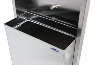Frost 422-50A recessed stainless steel control roll paper towel dispenser with waste receptacle.
Frost 422-50C surface mounted stainless steel control roll paper towel dispenser with waste receptacle.