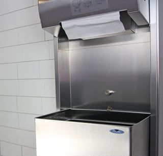 Frost 422-60A recessed mechanical hands-free stainless steel paper towel dispenser with waste receptacle.
Frost 422-60C surface mounted mechanical hands-free stainless steel paper towel dispenser with waste receptacle.