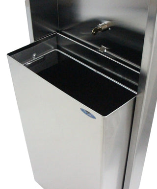 Frost 422-60A recessed mechanical hands-free stainless steel paper towel dispenser with waste receptacle.
Frost 422-60C surface mounted mechanical hands-free stainless steel paper towel dispenser with waste receptacle.