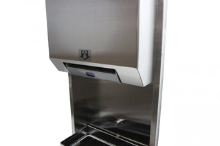 Frost 422-70A recessed automatic hands-free stainless steel paper towel dispenser with waste receptacle.
Frost 422-70C surface mounted automatic hands-free stainless steel paper towel dispenser with waste receptacle.