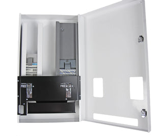 Frost 608-1-FREE surface mounted double napkin and tampon vendor with free operation and white epoxy powder-coated steel finish.
Frost 608-1-0.25 surface mounted double napkin and tampon vendor with $0.25 coin operation and white epoxy powder-coated steel finish.