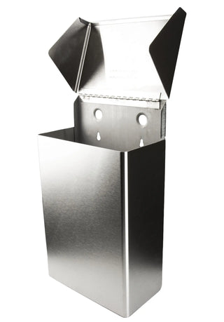 Frost 622 surface mounted feminine product disposal in brushed stainless steel.
Frost 622 stainless steel feminine hygiene disposal bin.
Commercial wall mounted feminine product disposal by Frost.
Brushed stainless steel sanitary disposal unit for commercial washrooms.
Frost 622 wall mounted feminine product disposal container.