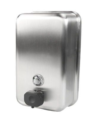 Frost 708-A universal stainless steel liquid soap dispenser.
Frost 708-A wall mounted 1.1 litre liquid soap dispenser.
Commercial Type 304 stainless steel liquid soap dispenser by Frost.
Frost 708-A brushed stainless steel soap dispenser with viewing window.
Universal wall mounted liquid soap dispenser for commercial washrooms.