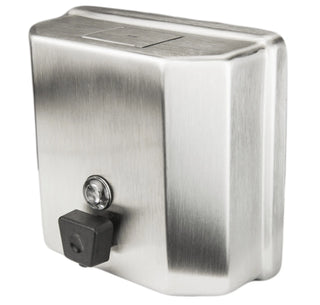 Frost 711 universal low profile liquid soap dispenser.
Frost 711 wall mounted stainless steel soap dispenser.
Commercial 1.5 litre bulk-fill soap dispenser by Frost.
Brushed stainless steel low profile soap dispenser.
Frost 711 universal liquid soap dispenser for commercial washrooms.