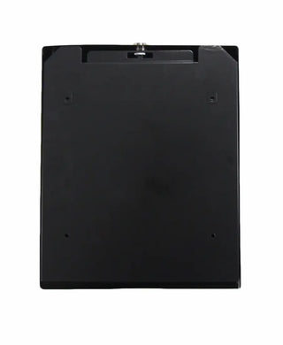 Matte black wall-mounted Frost universal paper towel dispenser with keyed lock, front-loading access, and slim steel construction.
