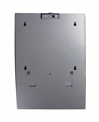 Wall-mounted Frost automatic hands-free paper towel dispenser with brushed stainless steel housing, infrared sensor, and front-loading design.