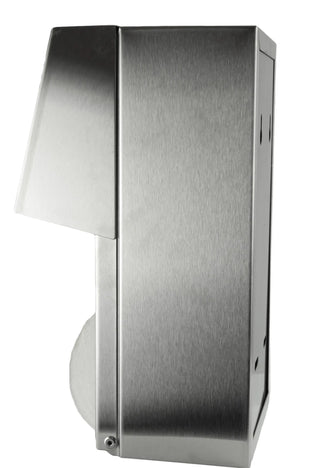 Wall-mounted Frost brushed stainless steel reserve roll toilet tissue dispenser with locking front cover for two standard toilet paper rolls.