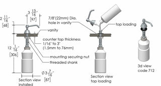 Frost 712 counter mounted liquid soap dispenser with 1 litre reservoir.
Frost 712 bulk-fill countertop soap dispenser for commercial washrooms.
Manual counter mounted liquid soap dispenser by Frost.
Frost 712 stainless steel and chrome countertop soap dispenser.
Commercial bulk-fill liquid soap dispenser for restroom countertops.